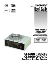 Thumbnail of document Manual - CL1600 35°C to 450°C Temperature Surface Plate Calibrator